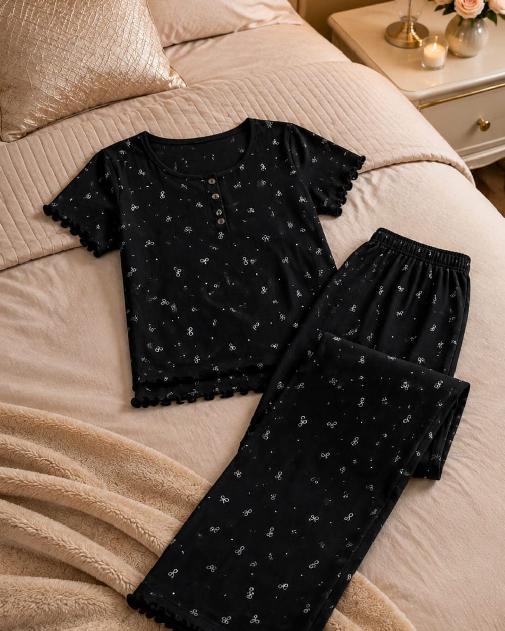 Pyjama Femme Ruban – Viscose Jacquard